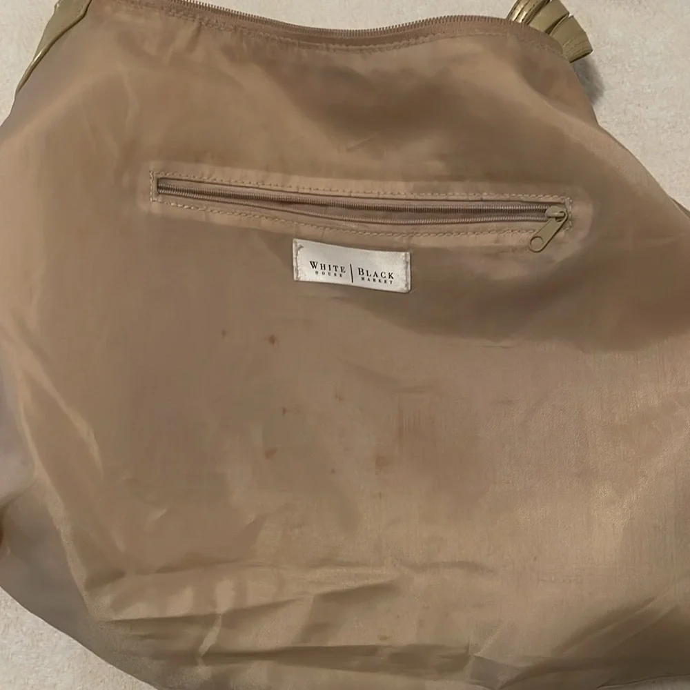 White House Black Market Shoulder Handbag Gold 12x16 - Picture 13 of 14